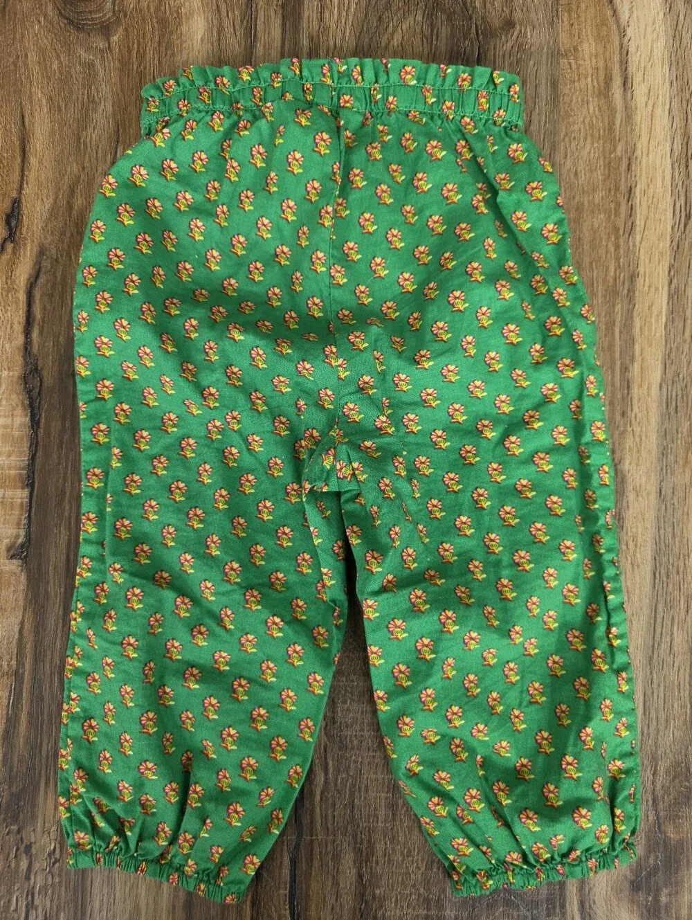 Ralph Lauren Baby Girl's Floral Smocked Cotton Top and Pant Set Size 12m